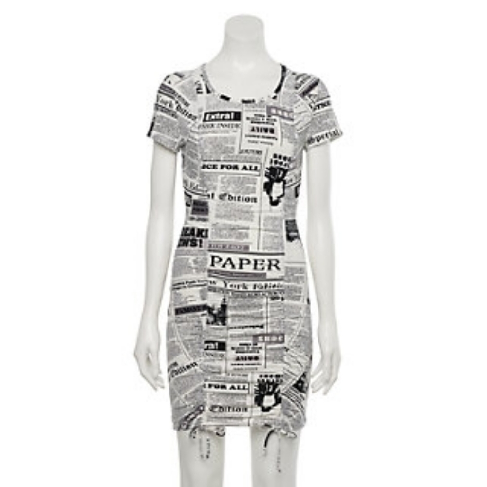 Almost Famous newspaper dress